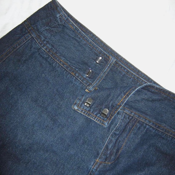 Dark wash denim midi skirt - Picture 4 of 4